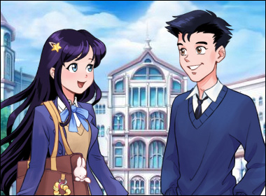 Jeu habillage, les mangas en uniforme école