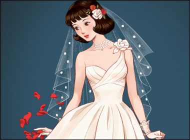 Création de robe de mariée